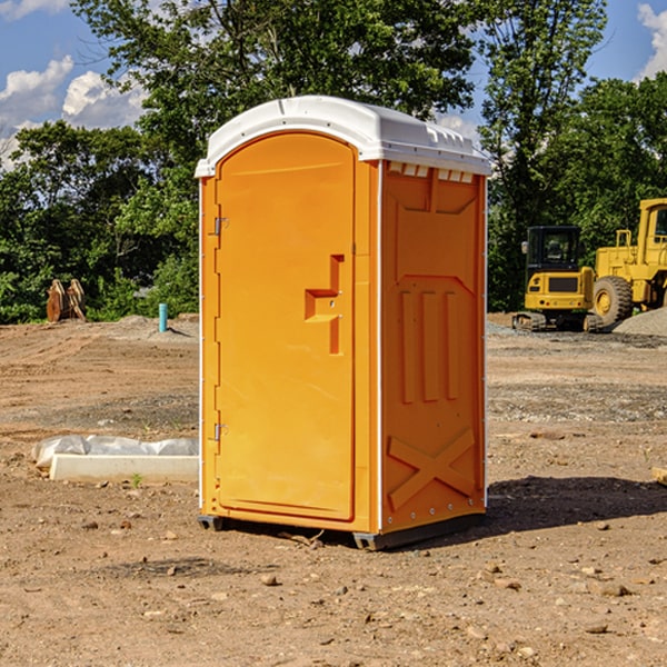 how often are the porta potties cleaned and serviced during a rental period in Montgomery MN